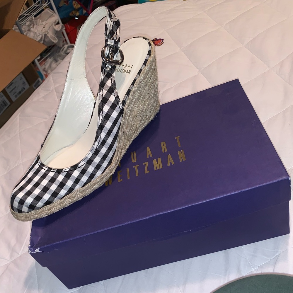 Stuart Weitzman Wedges ! Worn Once For Graduation - image 1